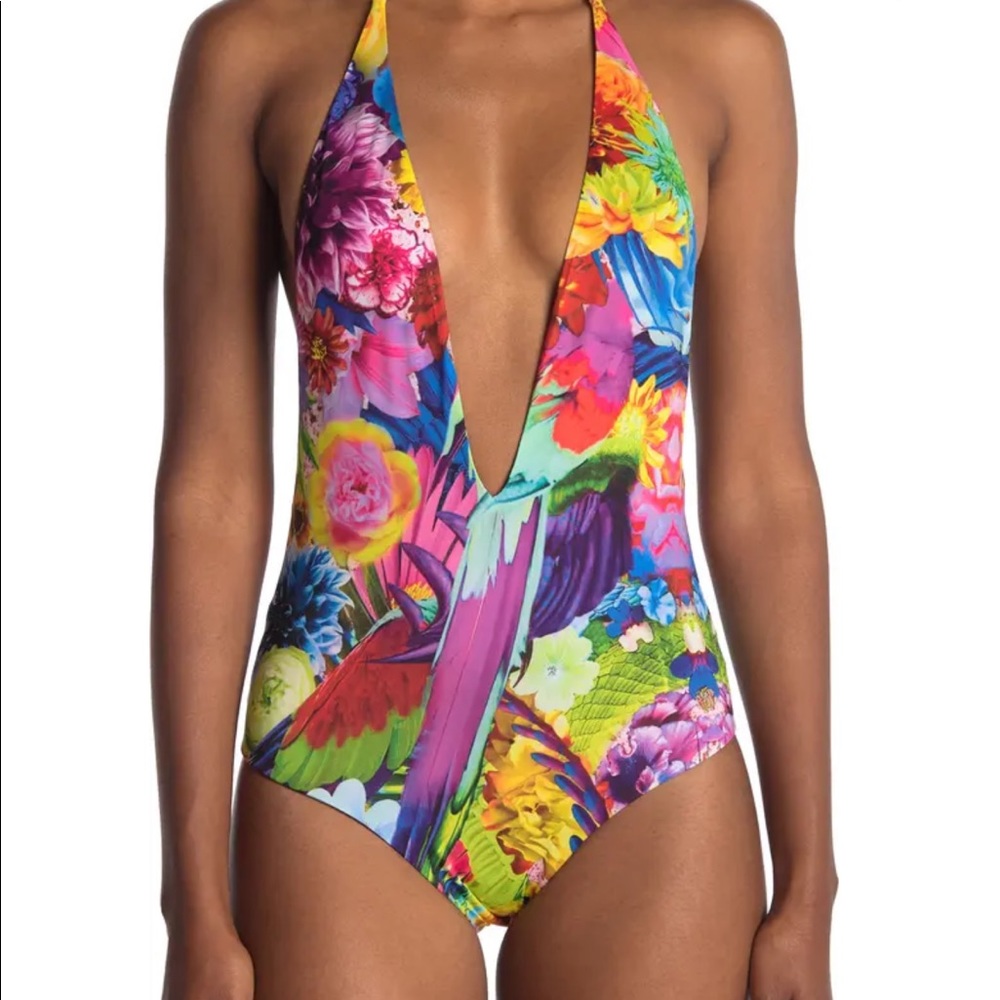 SOLD OUT Roberto Cavalli - Plunge Neck Swimsuit